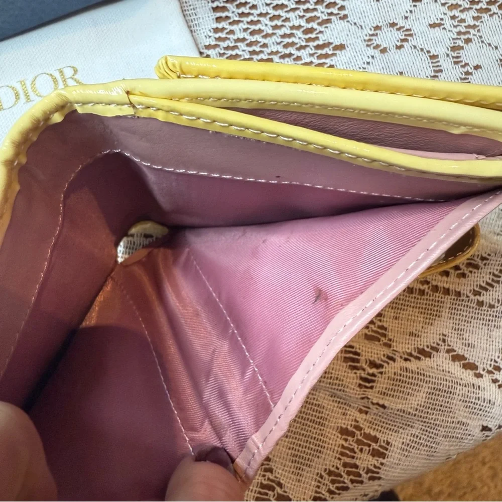Dior Pink Trotter Print with Yellow Trim